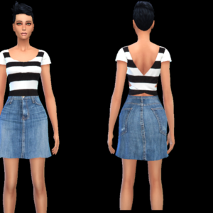 Set de 2 robes pop art et denim par Awesomesims4