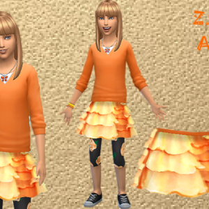 Mini-jupe orange pour fillette par Zuckerschnute20