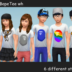 T-shirts Bape pour enfants (KidBapeTee) par Kronronko