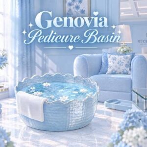 Bassin de pédicure Genovia pour *Les Sims 4*, salon élégant bleu pastel