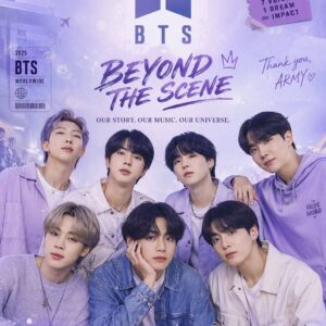 BTS affiche 'Beyond the Scene' - Concept art inspiré par l'univers du jeu vidéo