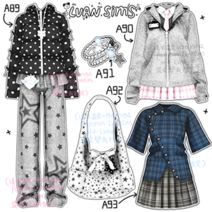 Collection de vêtements pour Sims 4 par Luvan Sims