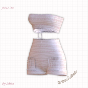 Haut et short assortis style années 50 pour *Les Sims 4*