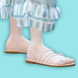 Sandales à brides pour Sims 4 avec jupe à volants