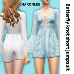 Combinaison courte à motifs papillons, jeu *Les Sims 4*