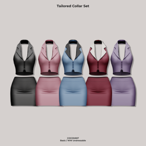 Ensemble de cols sur mesure pour Sims 4 en divers tons