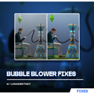 Correction des problèmes de souffleur à bulles dans *Les Sims 4* par Lunarbritney