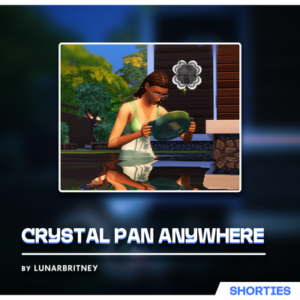 Jeu Les Sims 4 : pan de cristal utilisé en extérieur