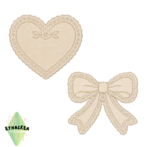 Cœur et nœud papillon en crochet pour *Les Sims 4*