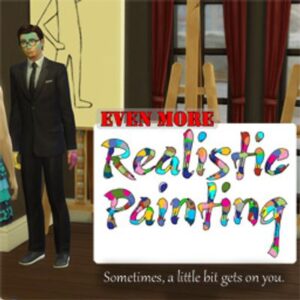 Jeu vidéo Les Sims 4 : peinture réaliste améliorée, avatar en costume