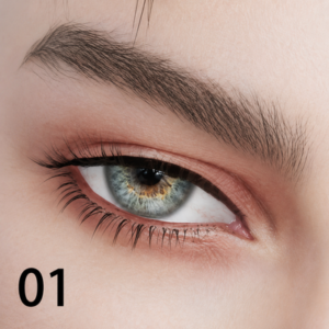 Œil maquillé style Sims 4, teinte bleue claire