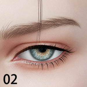 Yeux stylisés du jeu Les Sims 4 avec maquillage brow