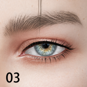 Œil maquillé du personnage dans Sims 4, numéro 03
