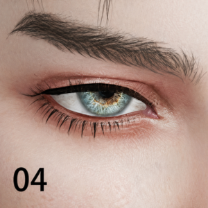 Œil maquillé bleu pour Sims 4, style 04