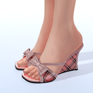 Sandales à brides roses et talons pour *Les Sims 4*