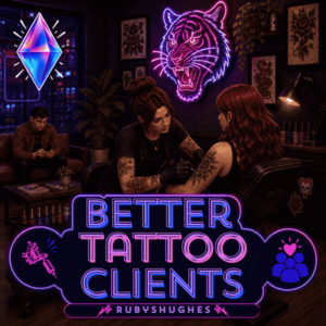 Créateurs de tatouages dans un salon, jeu *Les Sims 4*