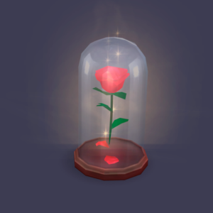 Fleur de Sims 4 sous cloche lumineuse, style fantastique