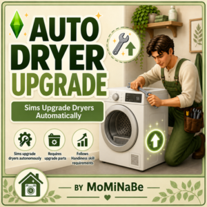 Mise à niveau automatique du sèche-linge dans The Sims 4 par MoMiNaBe