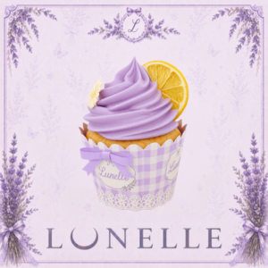 Gâteau virtuel 'Lunelle' aux couleurs violettes et orange, Sims 4