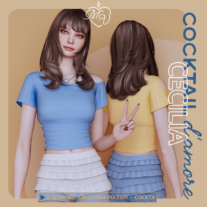 Création Sims 4 : tenues cocktail et céleste, style années 60
