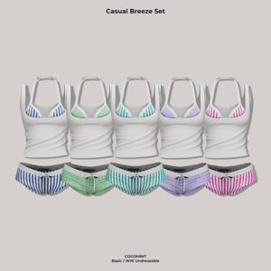 Ensemble décontracté de brassière et short pour *Les Sims 4* en coton, multicolore