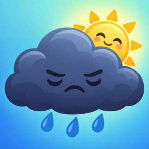 Nuage triste et soleil souriant dans Les Sims 4