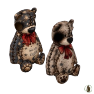 Douze ours en peluche vintage 'Dormez bien' pour *Les Sims 4*
