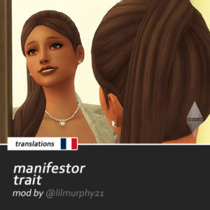 Trait Manifestor pour personnage féminin dans Sims 4, mod par @lilmurphy21