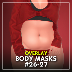 Masque corporel Sims 4 rouge, styles 26-27