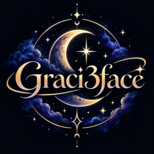 Logo Graci3face : lune, étoiles et nuages pour Les Sims 4