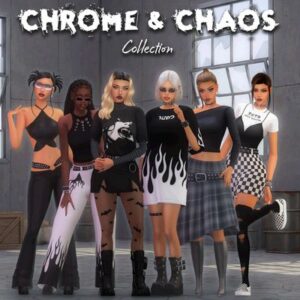 Collection Chrome & Chaos pour The Sims 4 : cinq avatars stylisés