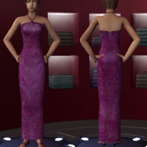 Robe à sequins violette par yedda_2000