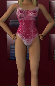 Maillot de bain rose galbant par AprilEchidna