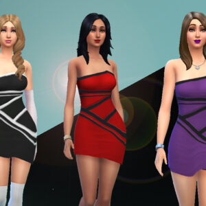 Robe Formal Lines (convertie des Sims 3) par Kiara24