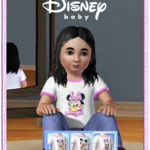 Disney babies for girls, t-shirts Disney pour bambines par Kiara24