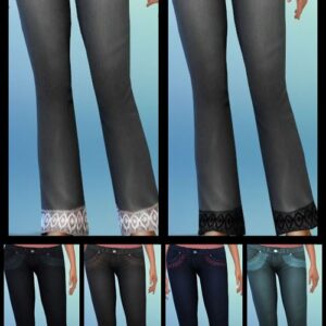 Jean bootcut à dentelle pour femmes par KitOnlyHuman