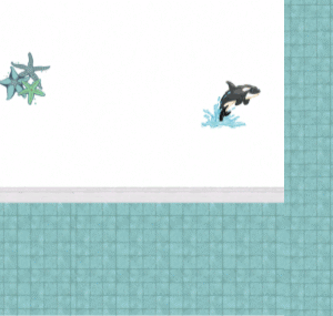 Carrelage aqua pour salle de bain par Morague