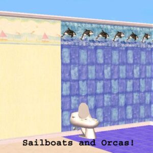 23 murs de salle de bain : dauphins, hippocampes, orques… par SimLana71