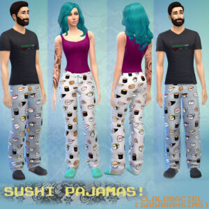 Pantalon de pyjama Sushi par clalobaciel