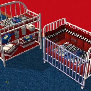 Berceau et table à langer NASCAR par darter1234
