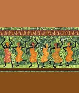 Papier peint et sol « Danse africaine » par happymoonbelly