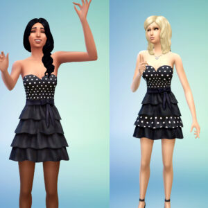 Robe à volants et pois (2 versions) par ladybubblegum
