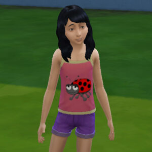 T-shirt coccinelle pour fille par ozziemale