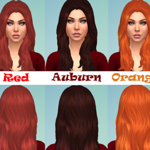 Retextures par défaut de la coiffure longue ondulée (femme) par willow_geeks