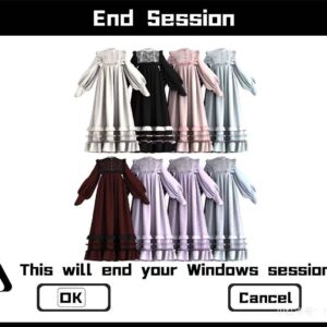 Choix de robes dans *Les Sims 4* pour terminer la session Windows.