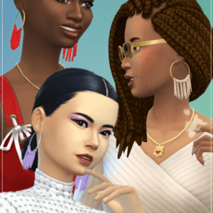 Boucles d’oreilles Arietty (recoloris) pour Sims 4, jeu vidéo