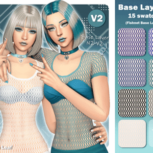 Couches de base N2 pour Sims 4, 15 motifs filet.