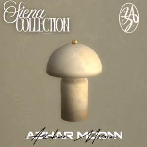 Lampe en forme de champignon beige, collection Siena pour *Les Sims 4* par AzharMoonn.
