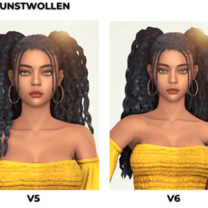 Comparaison coiffures Sims 4, V5 et V6, jeu vidéo