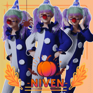 Costume de Niven en trois versions, inspiré d'Halloween, jeu *Les Sims 4*